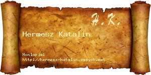 Hermesz Katalin névjegykártya