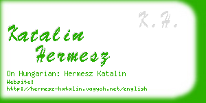 katalin hermesz business card